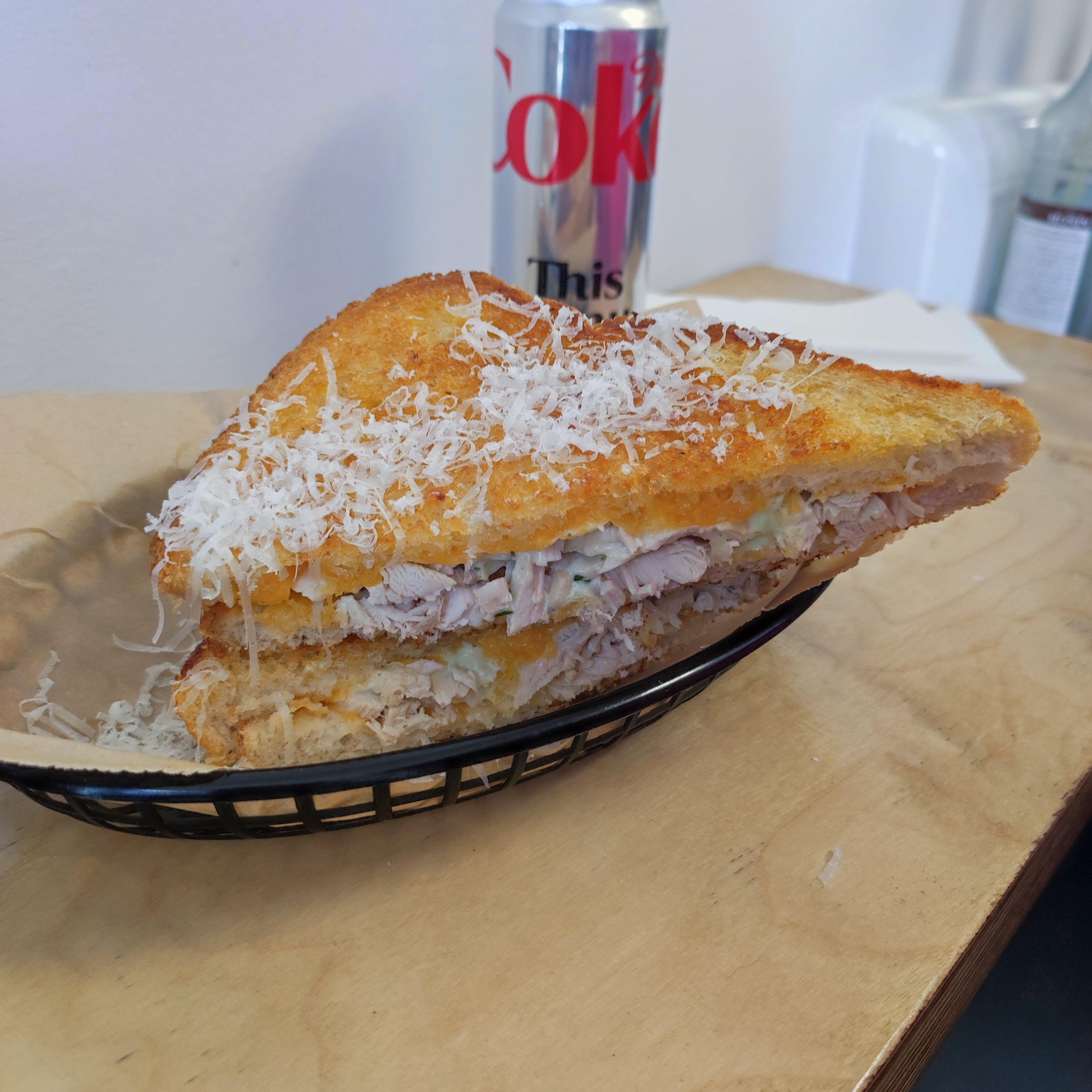 Chicken And Pesto Toastie